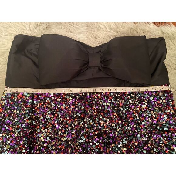Anthropologie- Sequined Bow-Tie Mini Dress size 24 W - Picture 8 of 10